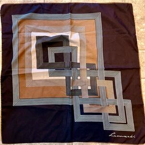 LEONARDI New Huge Vintage Retro 70s Geometric Patterned Scarf or Wrap